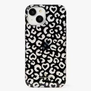 ♠️🆕Kate Spade ♠️ 🆕 Graphic Leopard Heart Print iPhone 13/14/15 Case🐆♠️